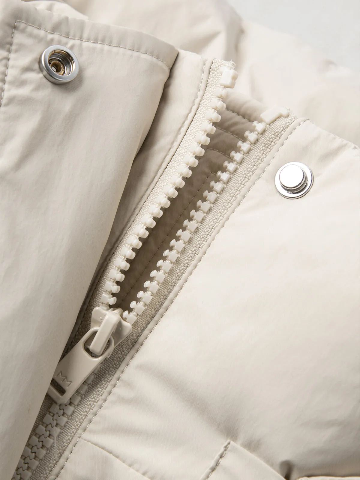 A-Line Goose Down Puffer Midi Jacket