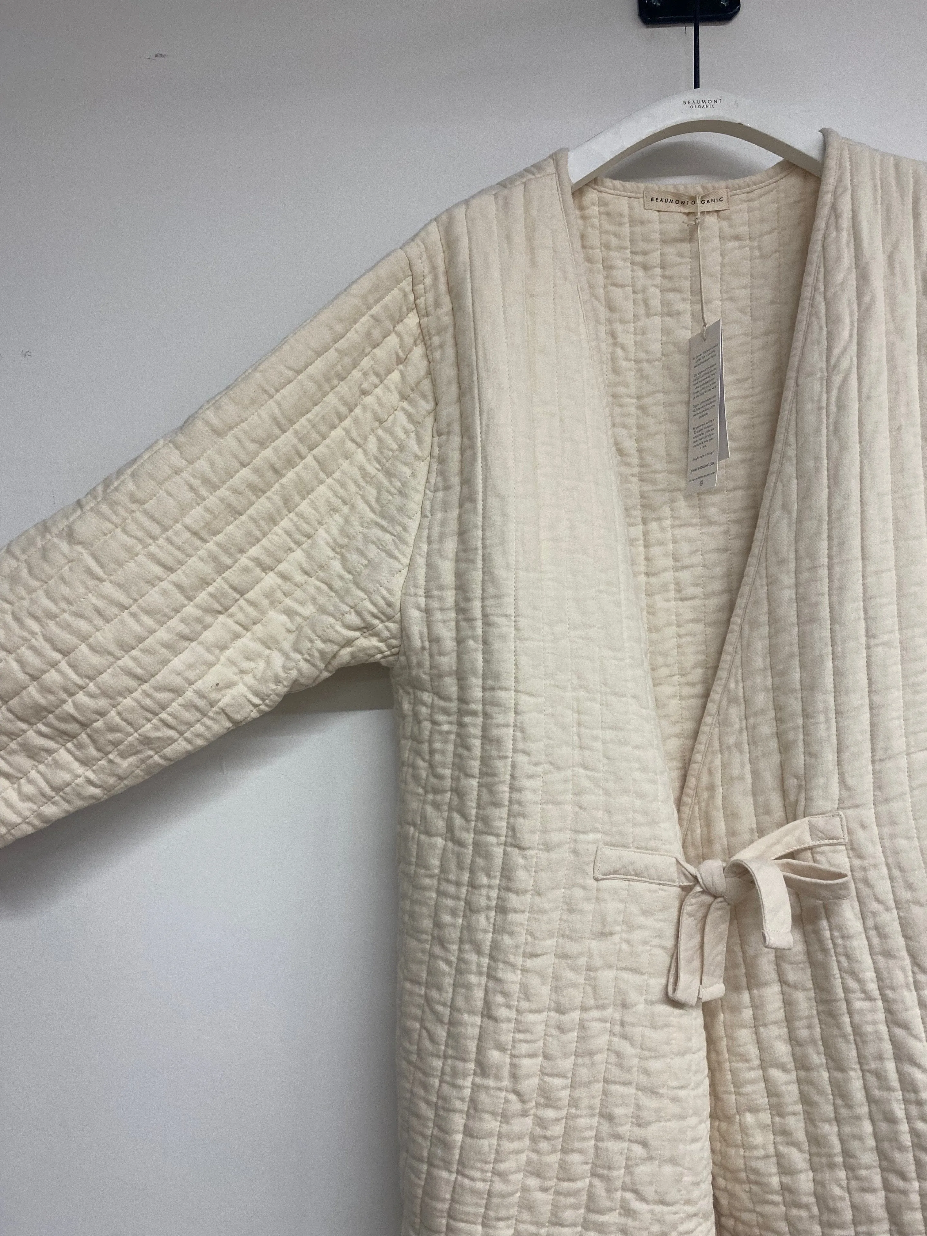 Akoya Organic Cotton Quilted Jacket in Off White