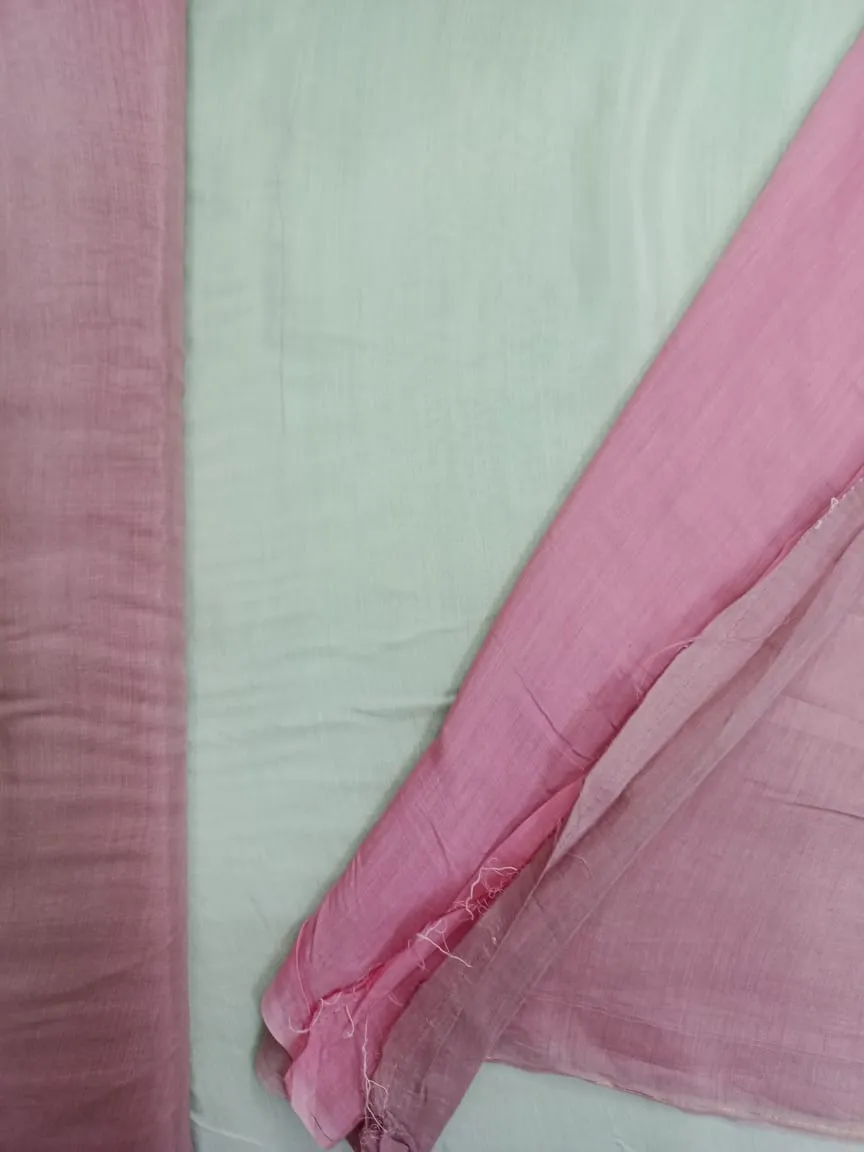 Artisanal Hand Dyed Soft Modal Muslin Mul Silk Ombre Shaded Fabric