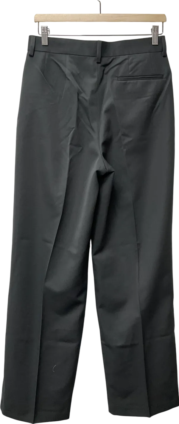ASOS Grey Smart Wide Leg Cargo Trousers With Toggle Hem W30
