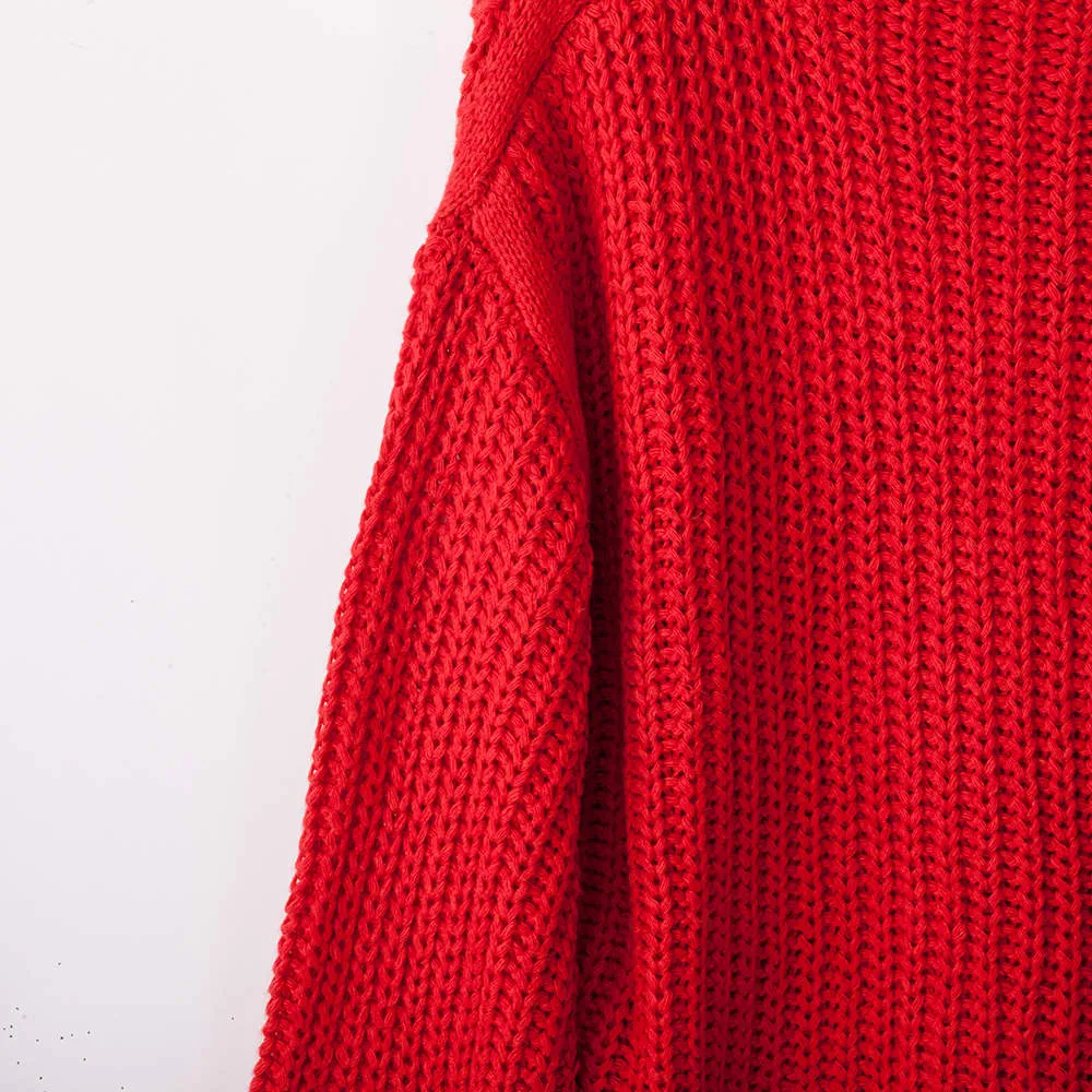 Autumn and Winter Women's Three-color Long-sleeved Turtleneck Sweater Loose Sweater