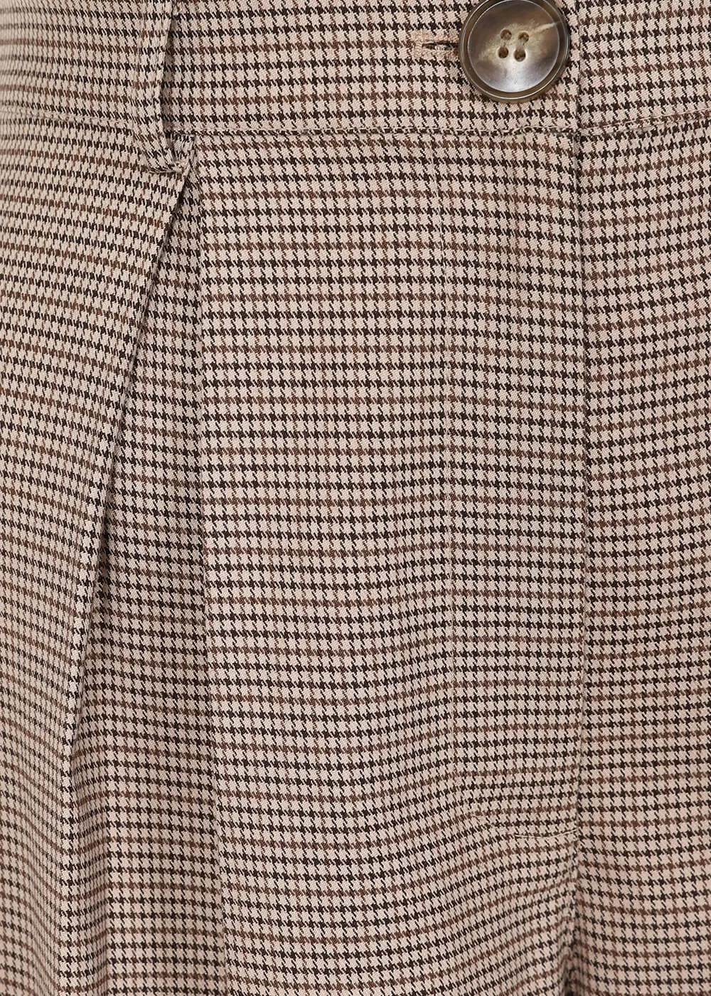 Banned Eliza Houndstooth 40's Trousers Brown