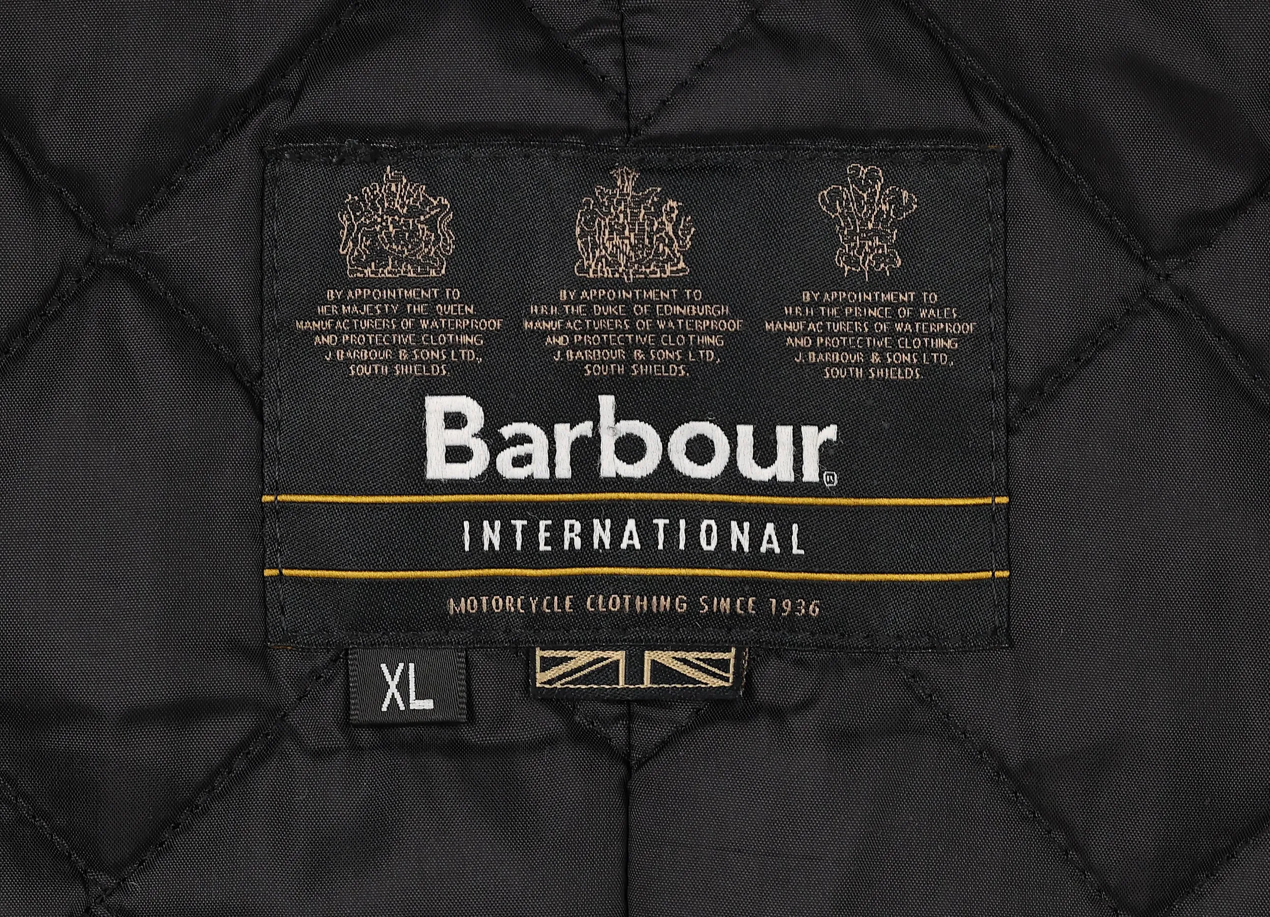 Barbour International Duke Wax Jacket Coat - Black - XL