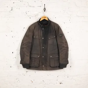 Barbour International Duke Wax Jacket Coat - Black - XL