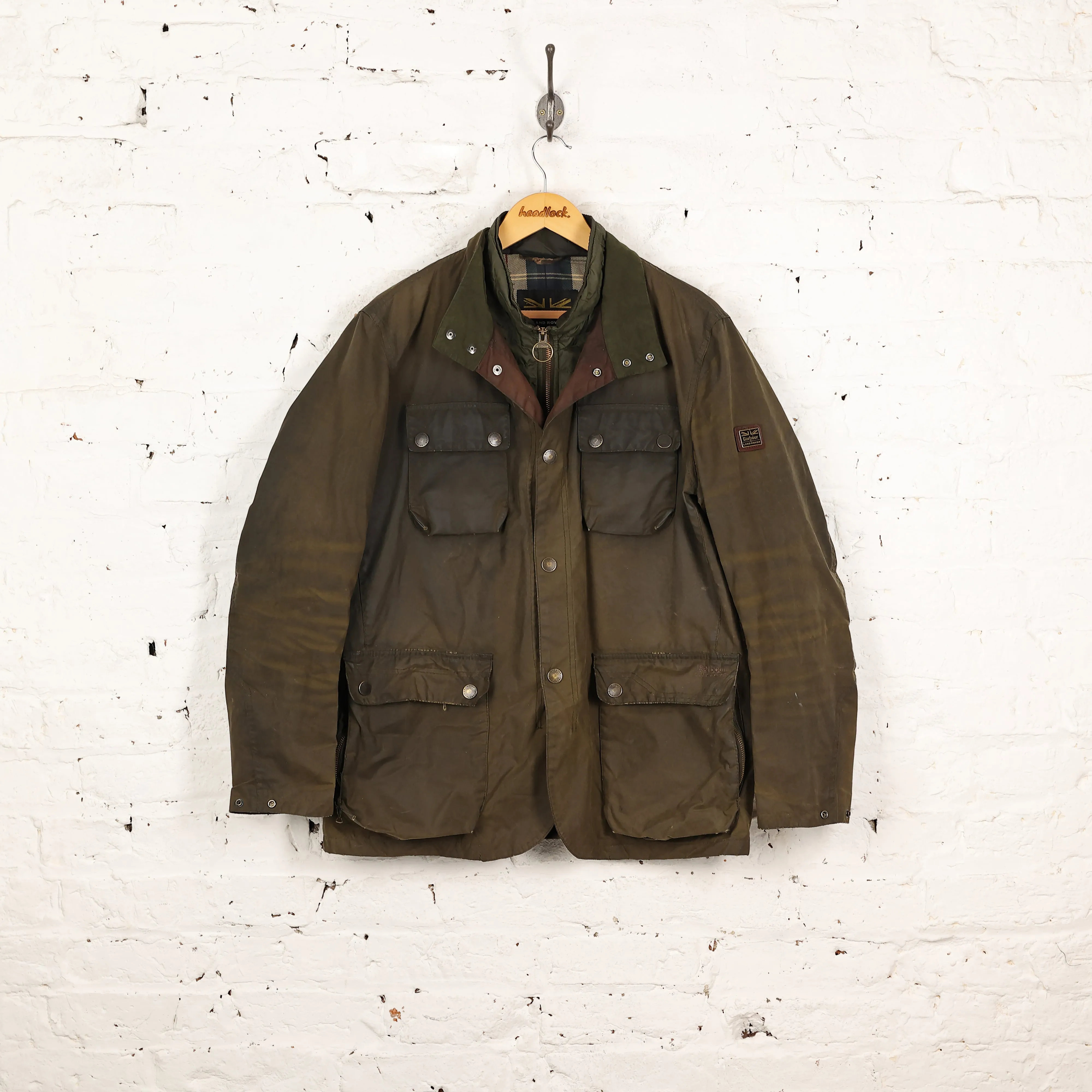 Barbour Land Rover Suspension Wax Jacket - Green - L