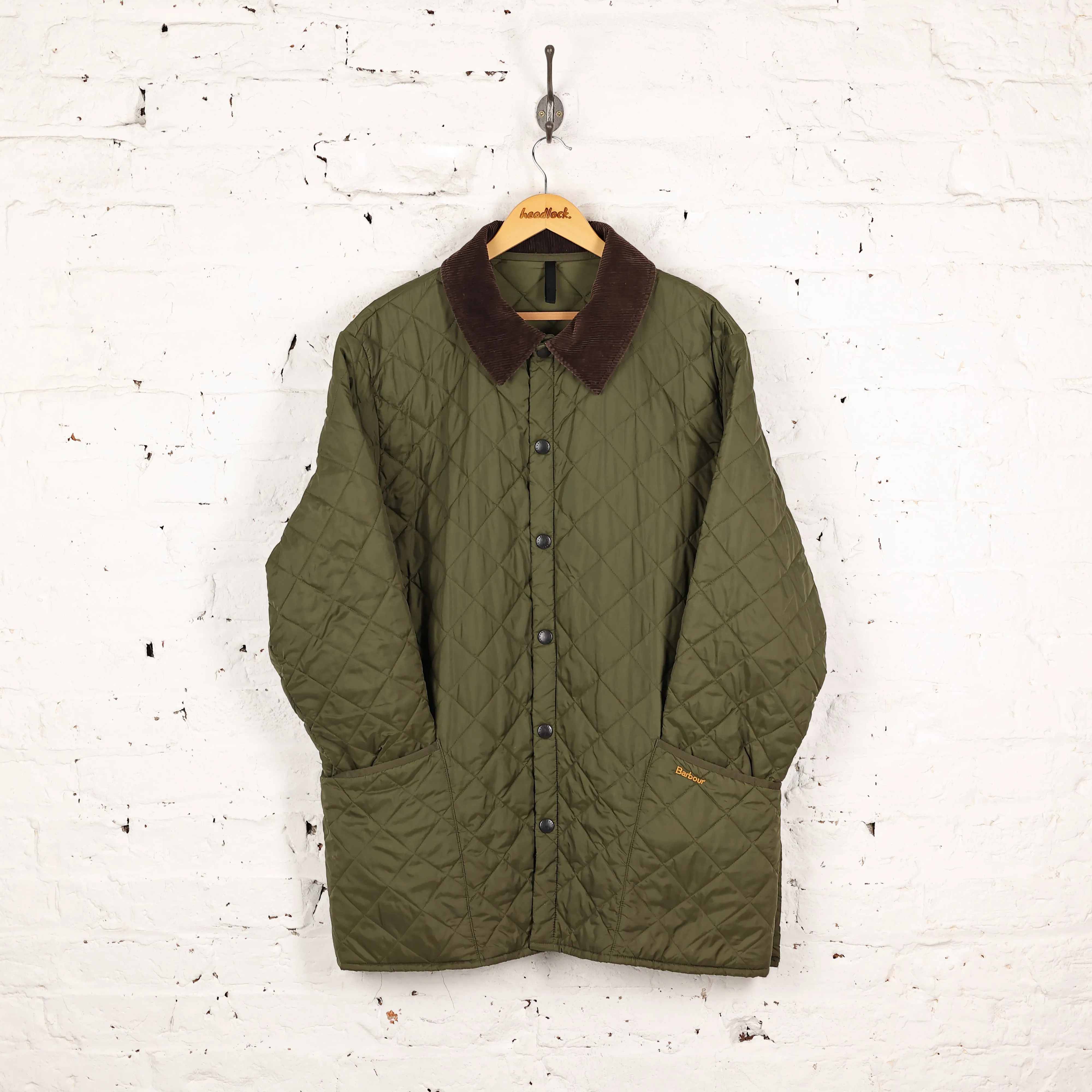 Barbour Liddesdale Quilted Wax Jacket - Green - L