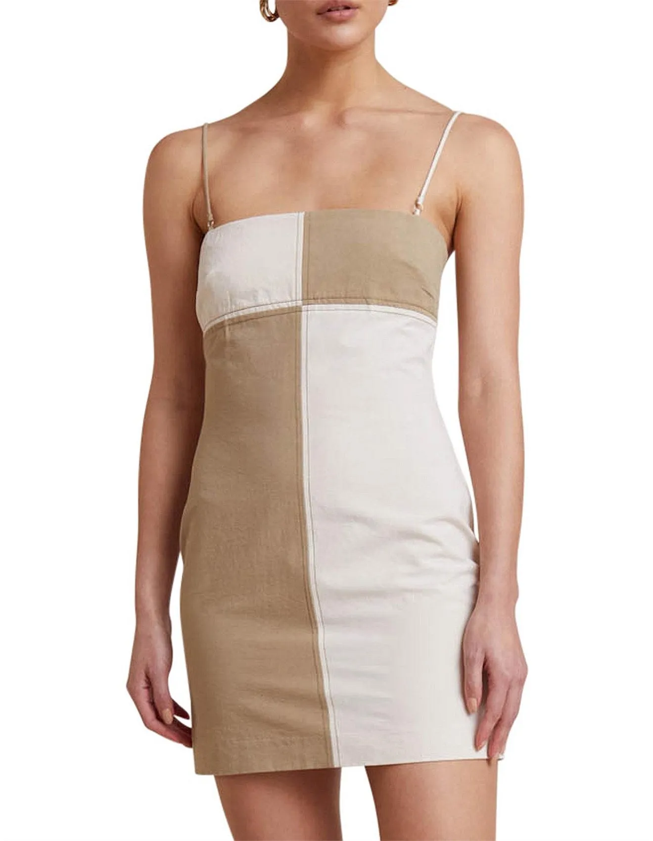 Bec   Bridge Beige Artie Mini Dress UK 14