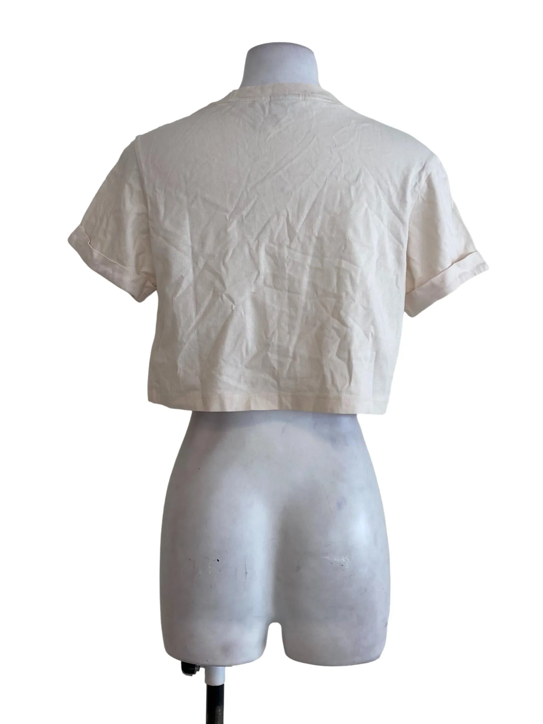Beige Crop Tee