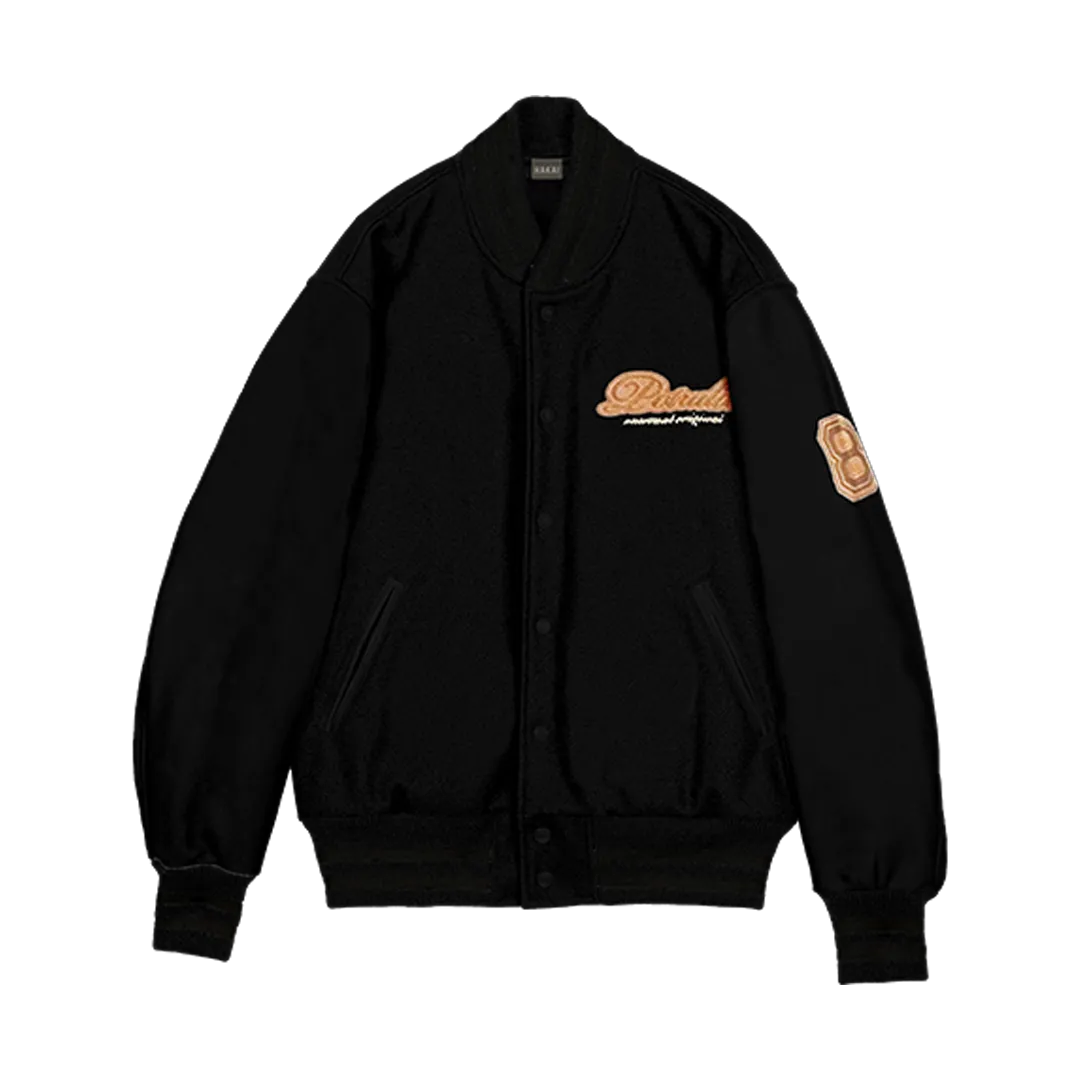Black Pohular Varsity Jacket