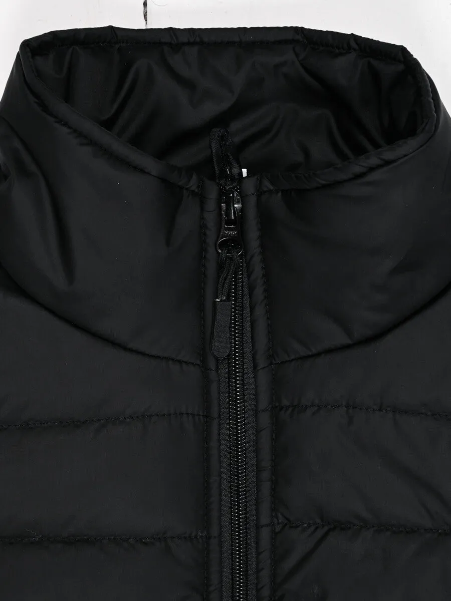 Black Sleeveless Puffer Gilet Jacket