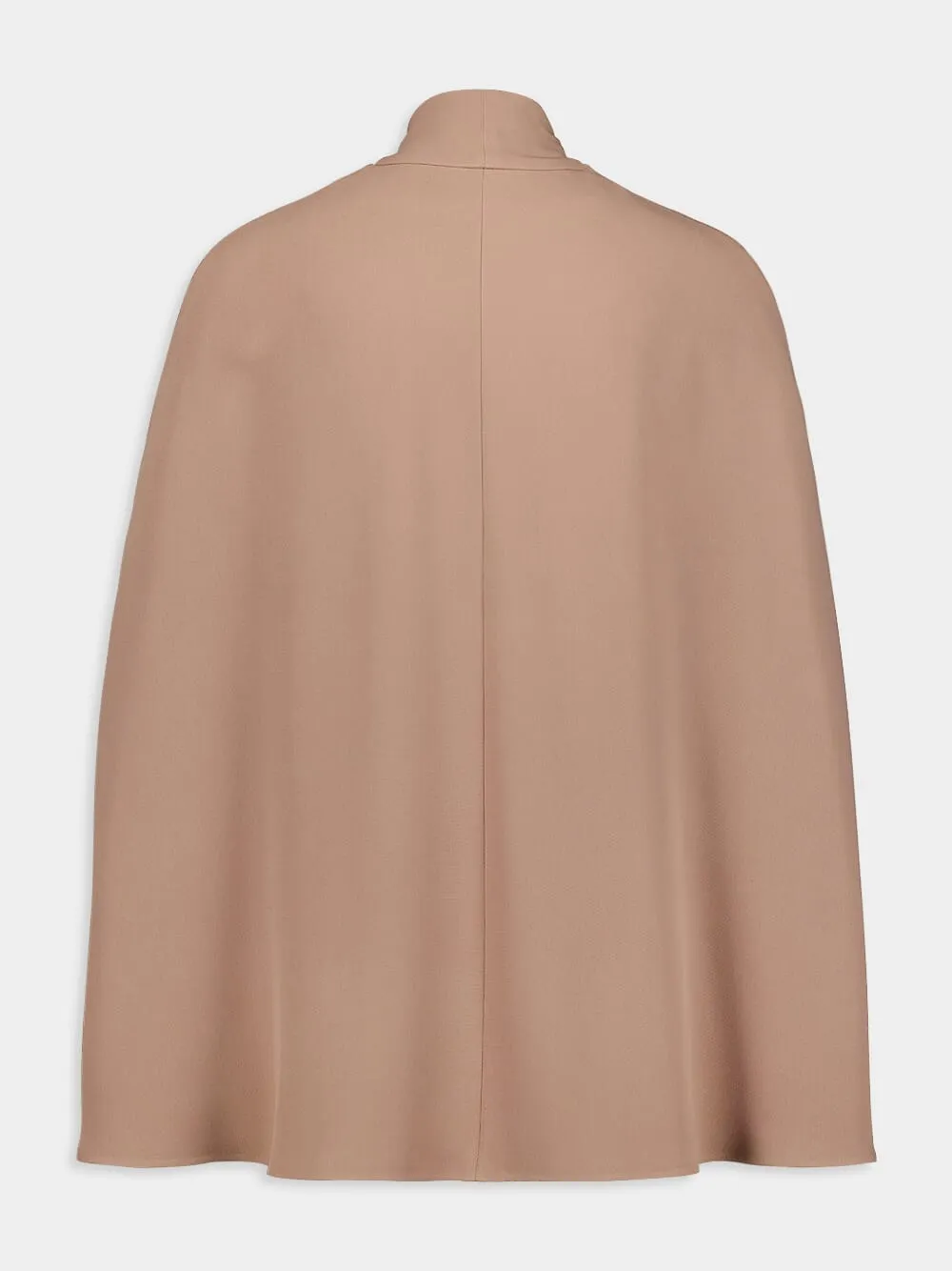 Blush Pink Silk Tie-Neck Blouse