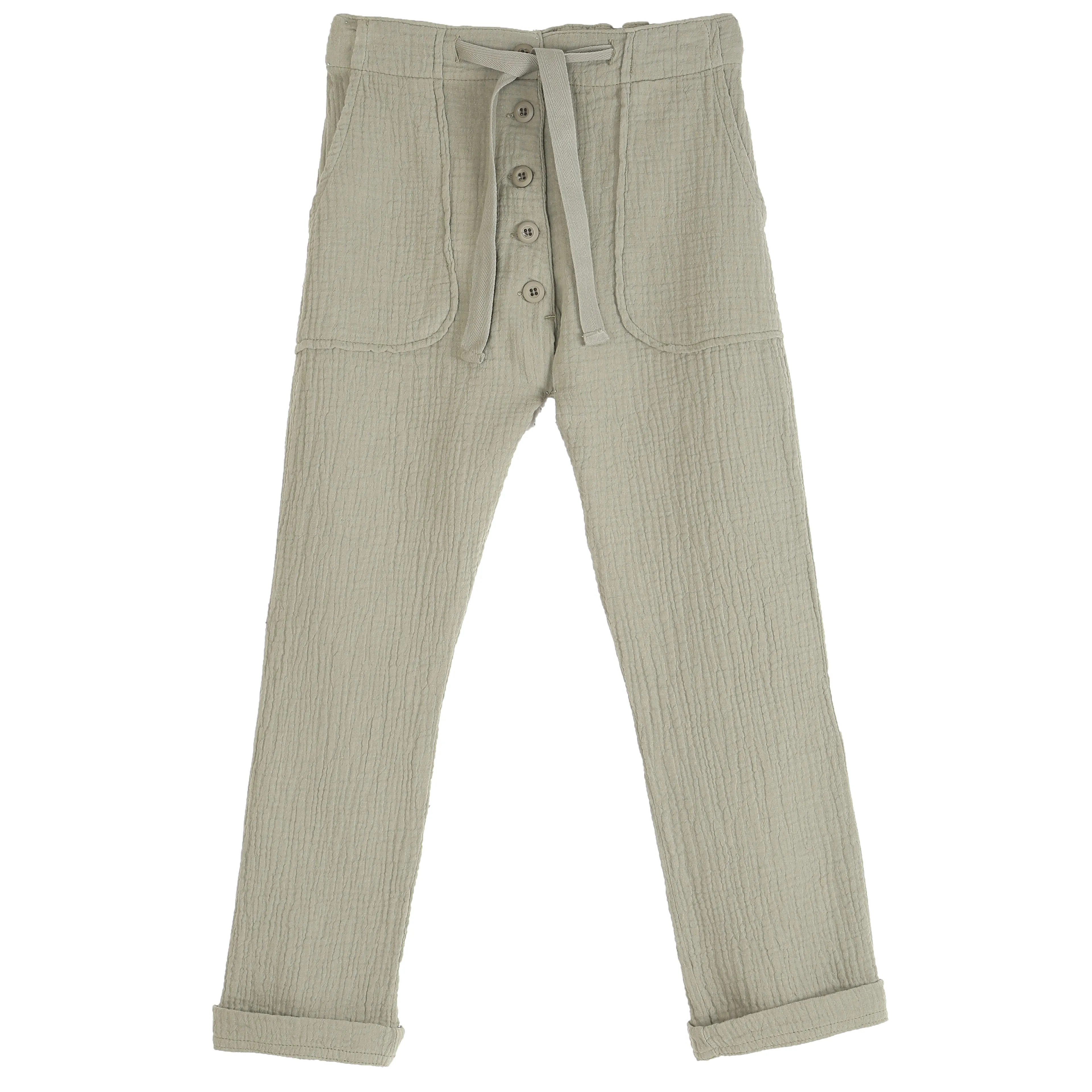 Boys Sage Double Gauze Trousers