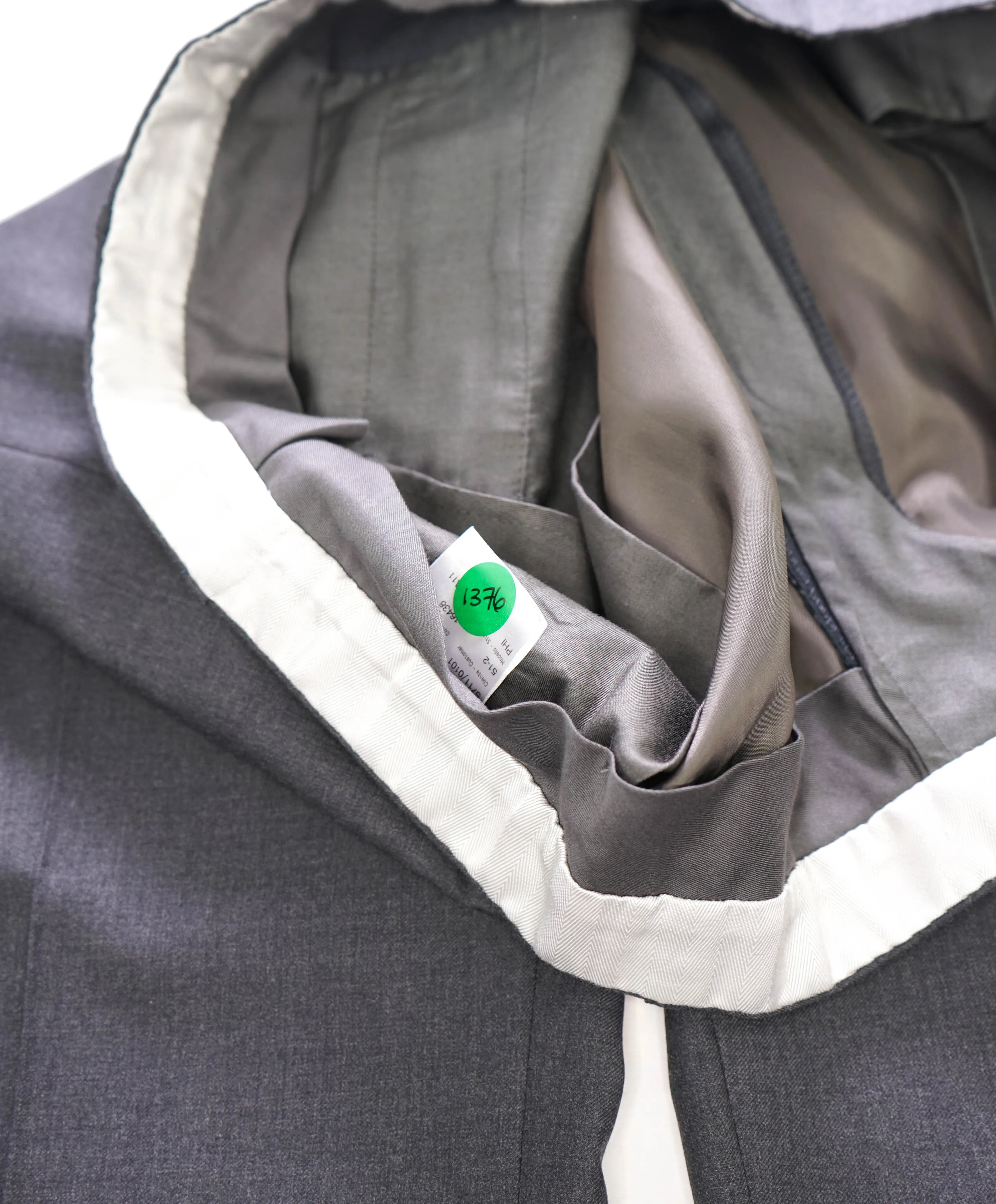 BRIONI - Super 150's SILK LINED "PHI" Gray Charcoal Dress Pants - 44W