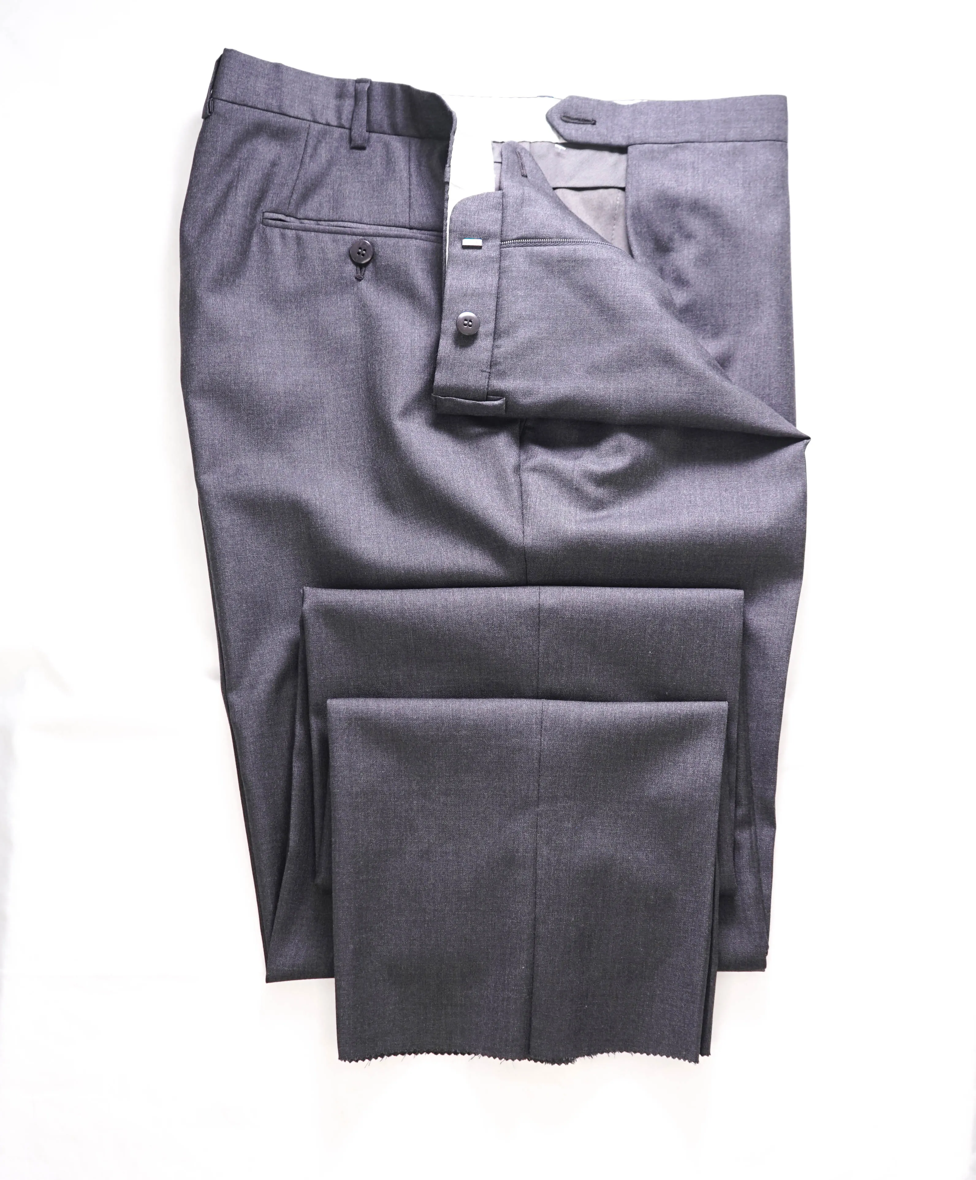 BRIONI - Super 150's SILK LINED "PHI" Gray Charcoal Dress Pants - 44W