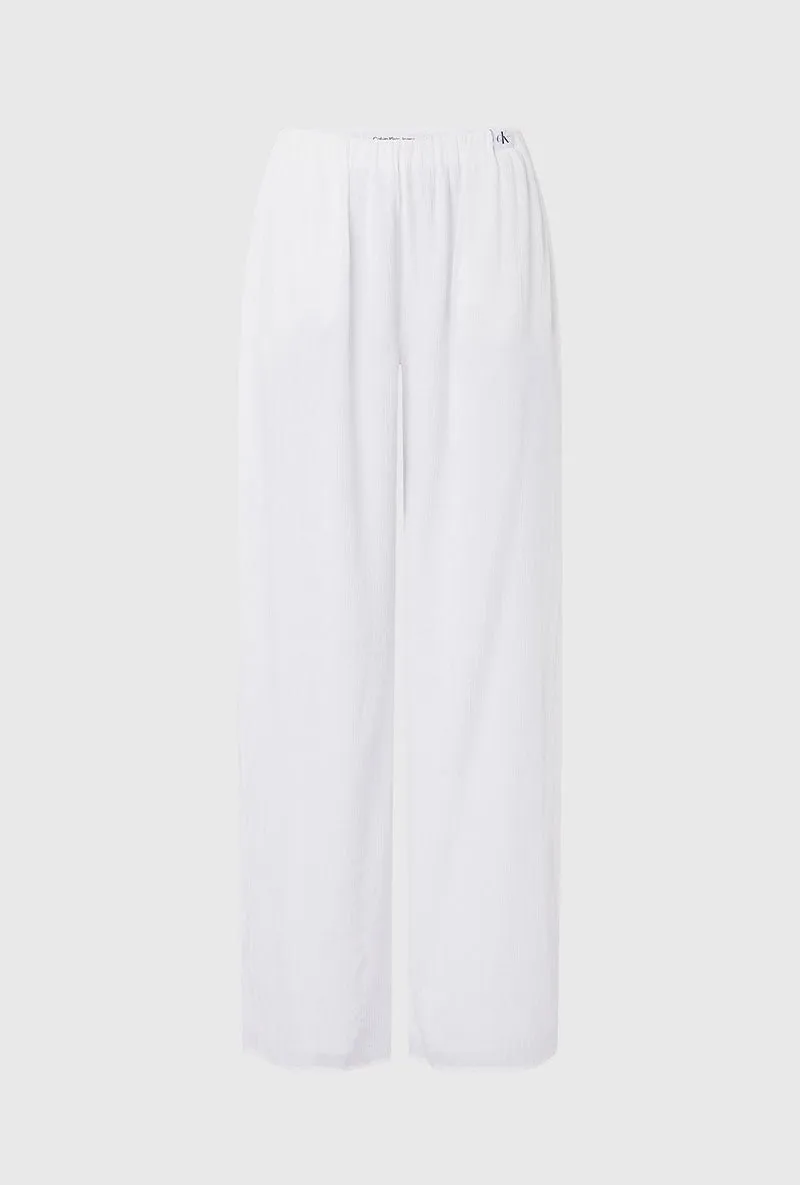 CALVIN KLEIN RAYON WIDE LEG TROUSERS