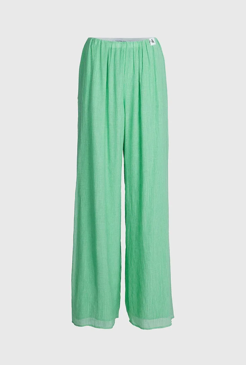 CALVIN KLEIN RAYON WIDE LEG TROUSERS