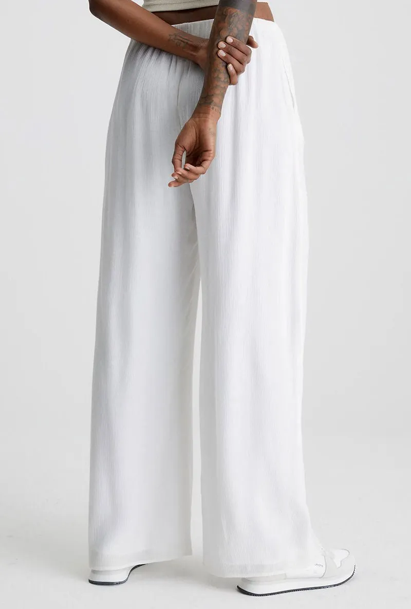 CALVIN KLEIN RAYON WIDE LEG TROUSERS