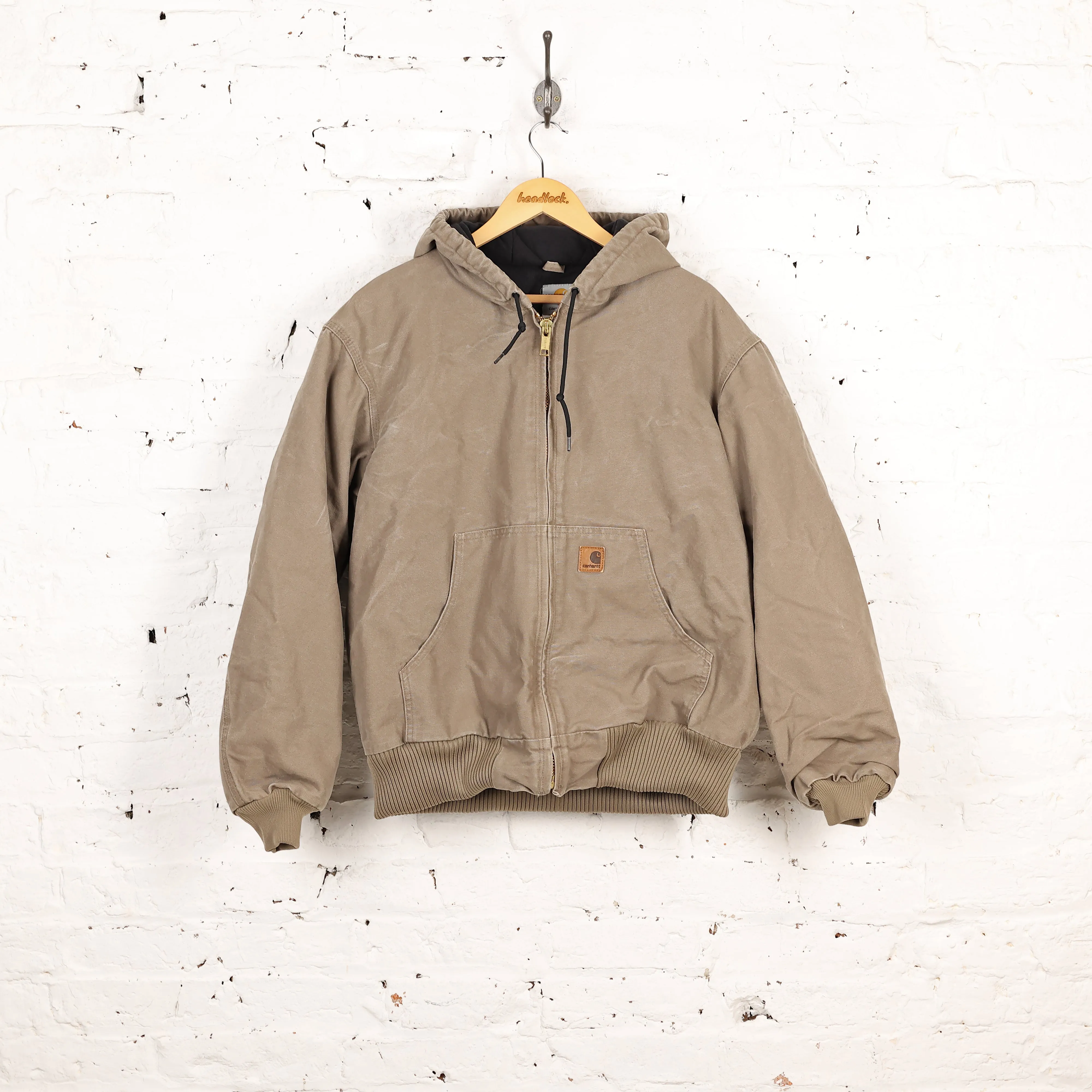 Carhartt Hooded Work Jacket - Beige - L