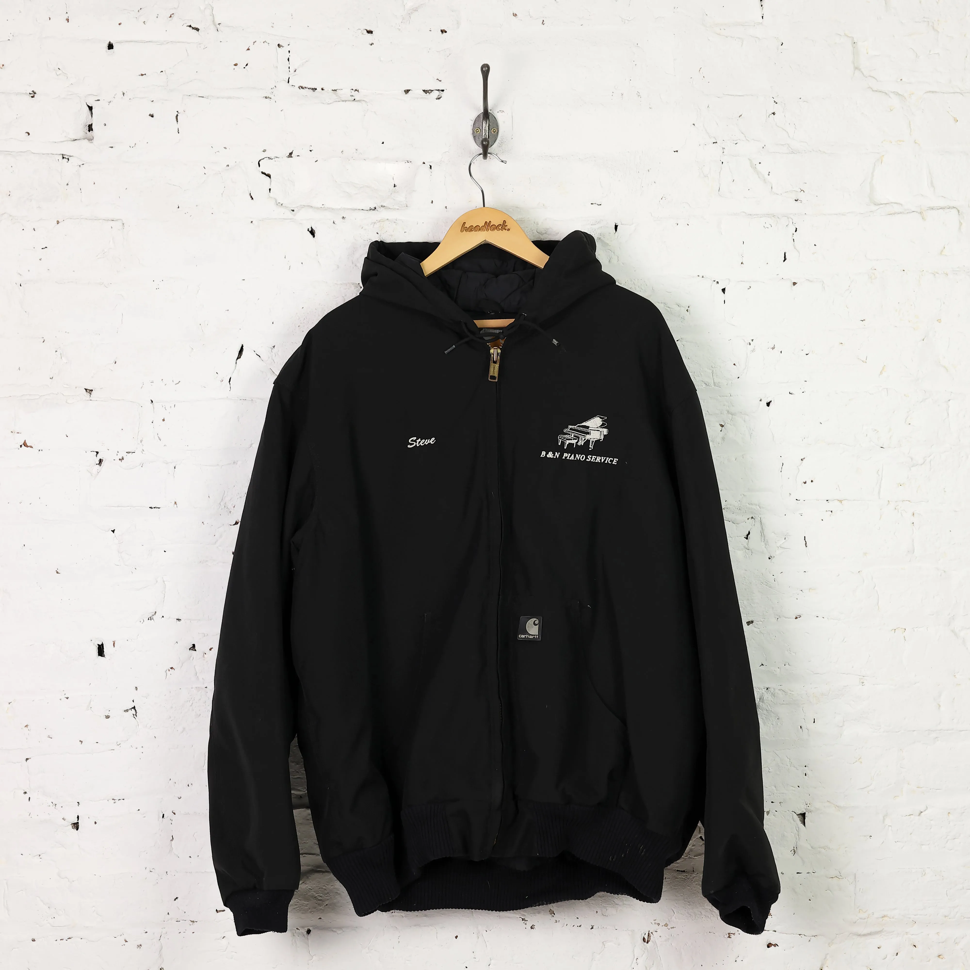 Carhartt Hooded Work Jacket - Black - XXL
