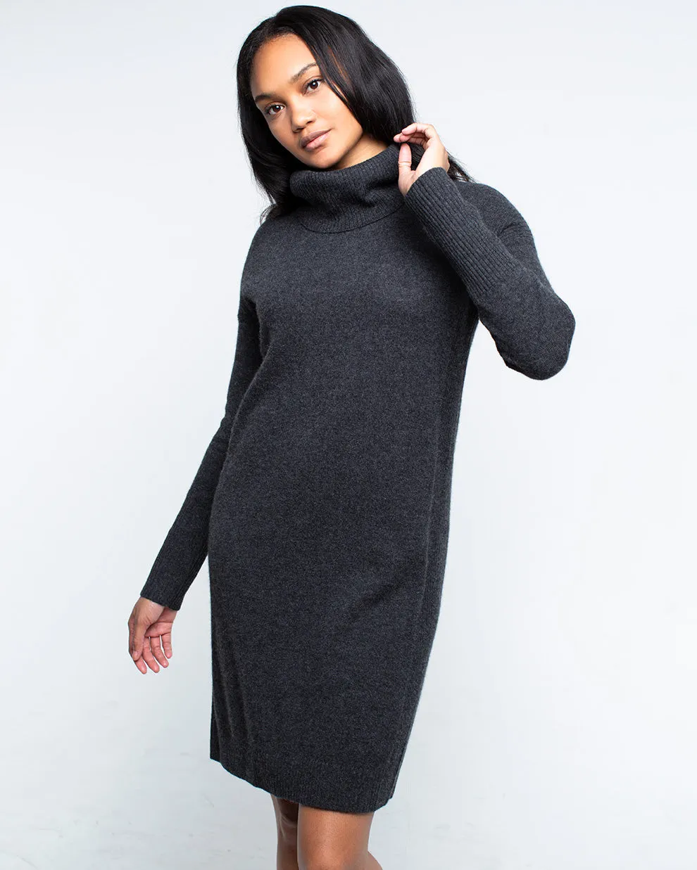 Cashmere Cowl Neck Dress