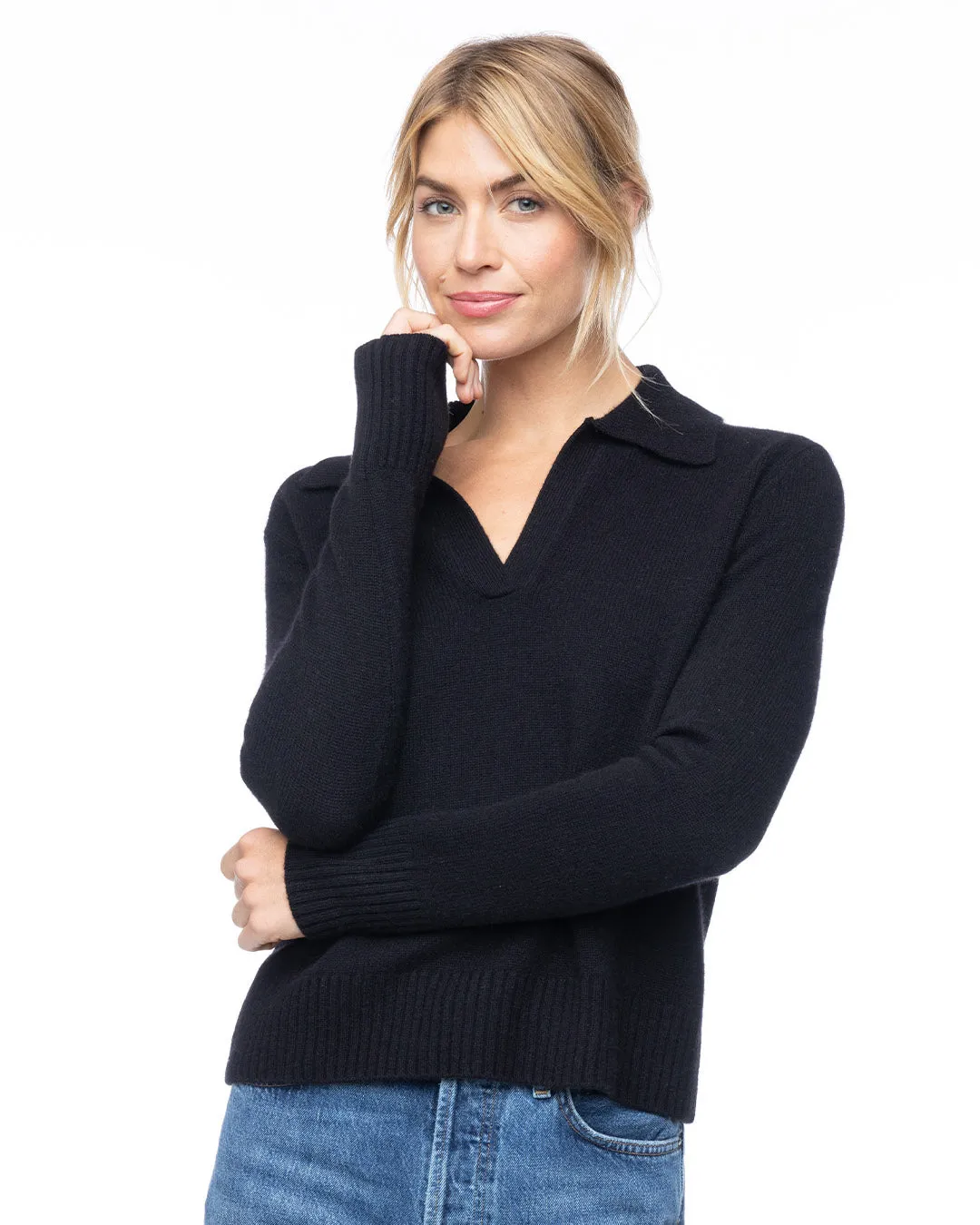 Cashmere Polo Crew