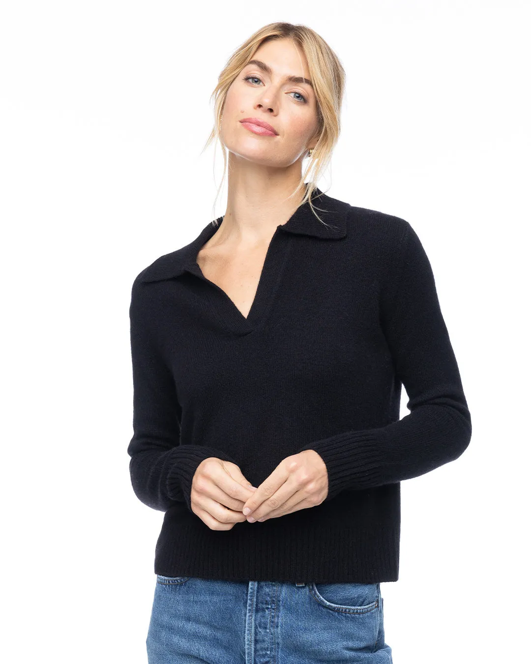 Cashmere Polo Crew