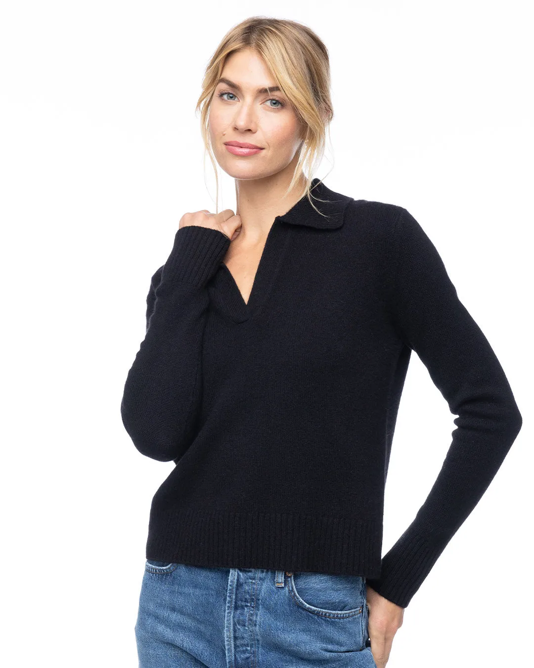 Cashmere Polo Crew