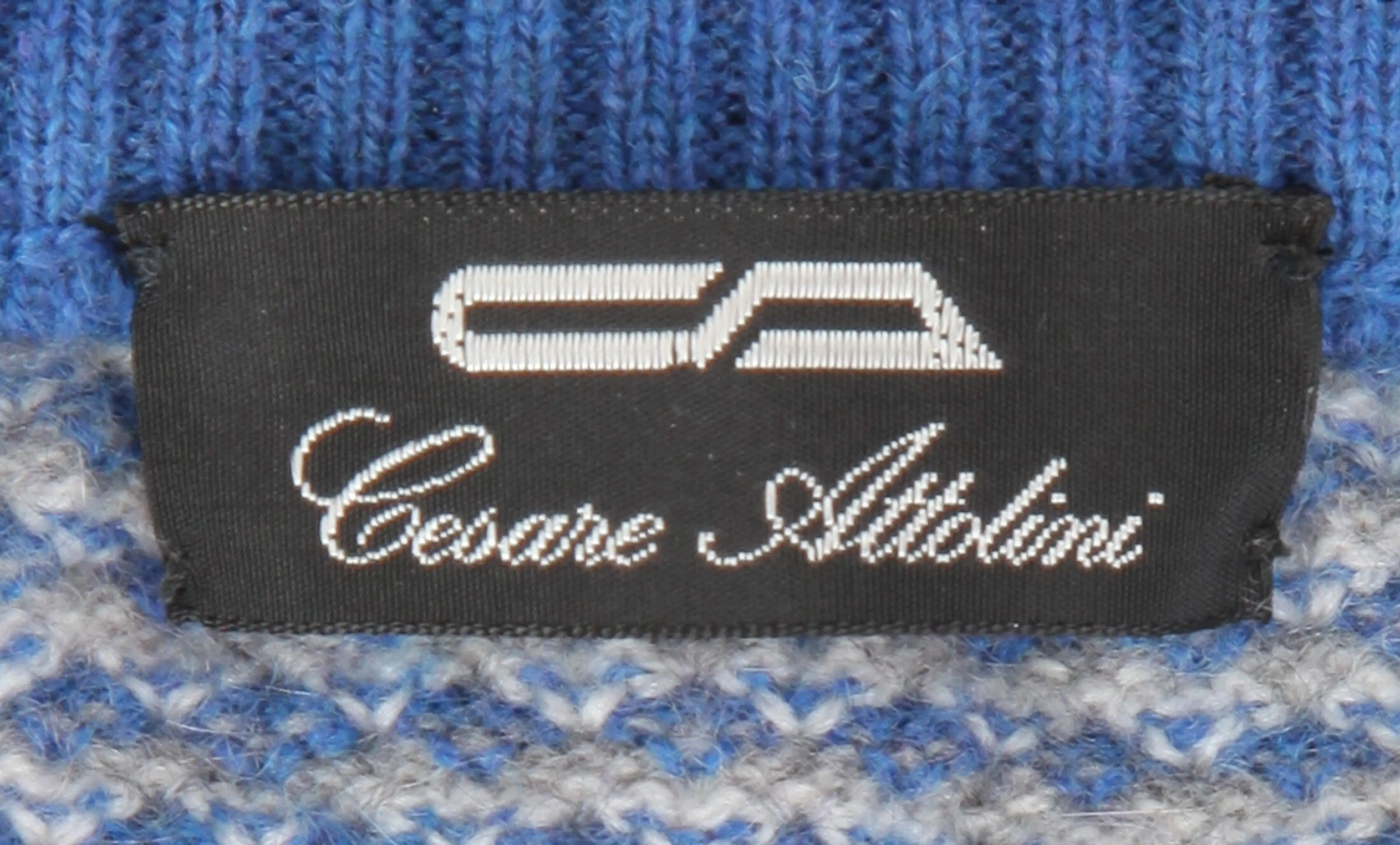 Cesare Attolini Blue V-Neck Sweater