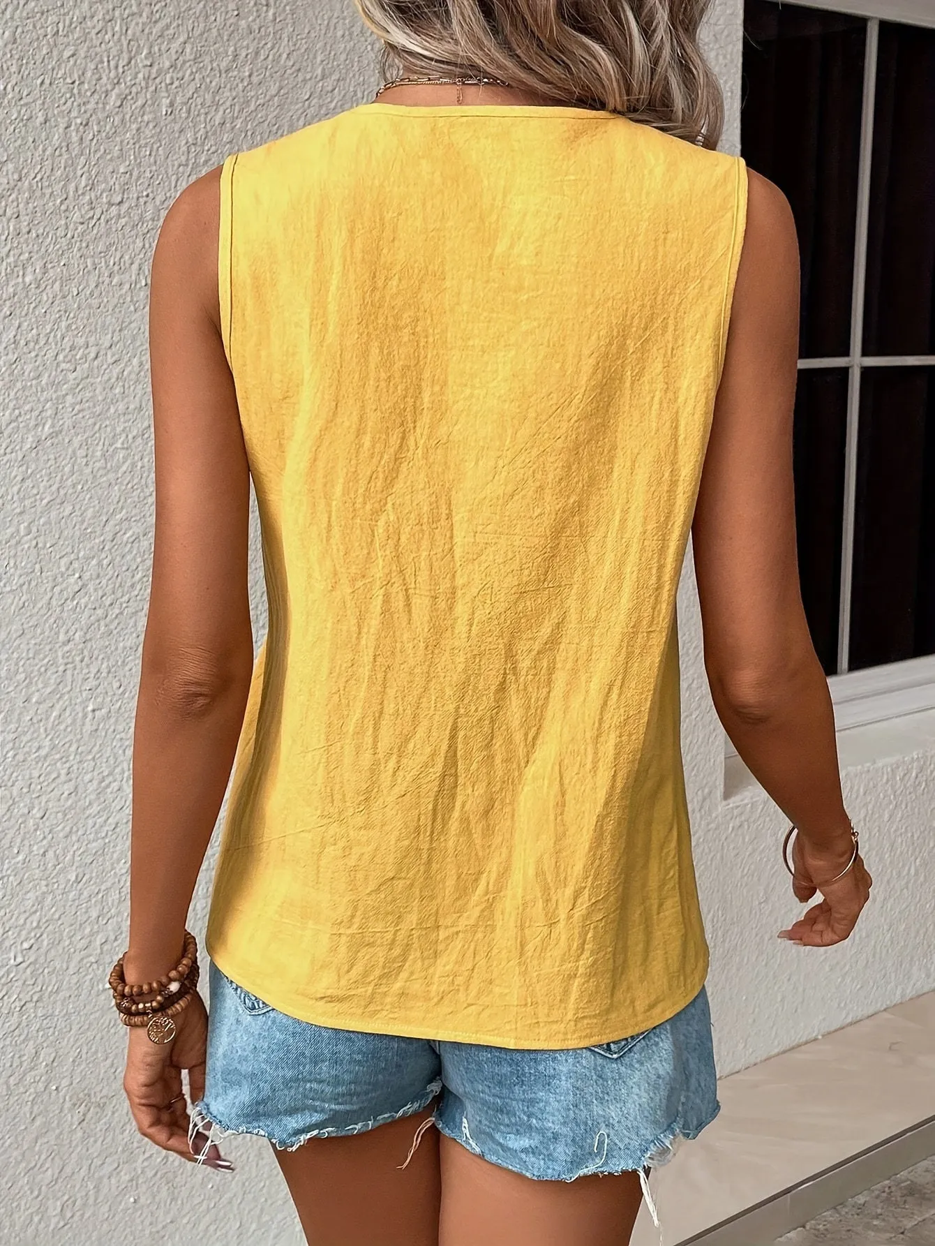 Clara™ | Vintage Lace Trim V-Neck Blouse