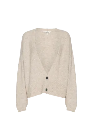 Claudine Deep V-Neck Cardigan - Brazilian Sand