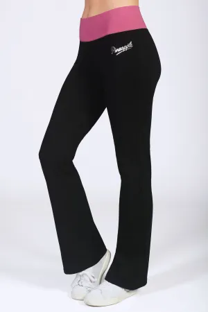 Contrast Band Bootcut Jersey Trousers
