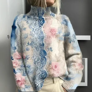 CORDELIA - WARM STITCHED TURTLENECK SWEATER