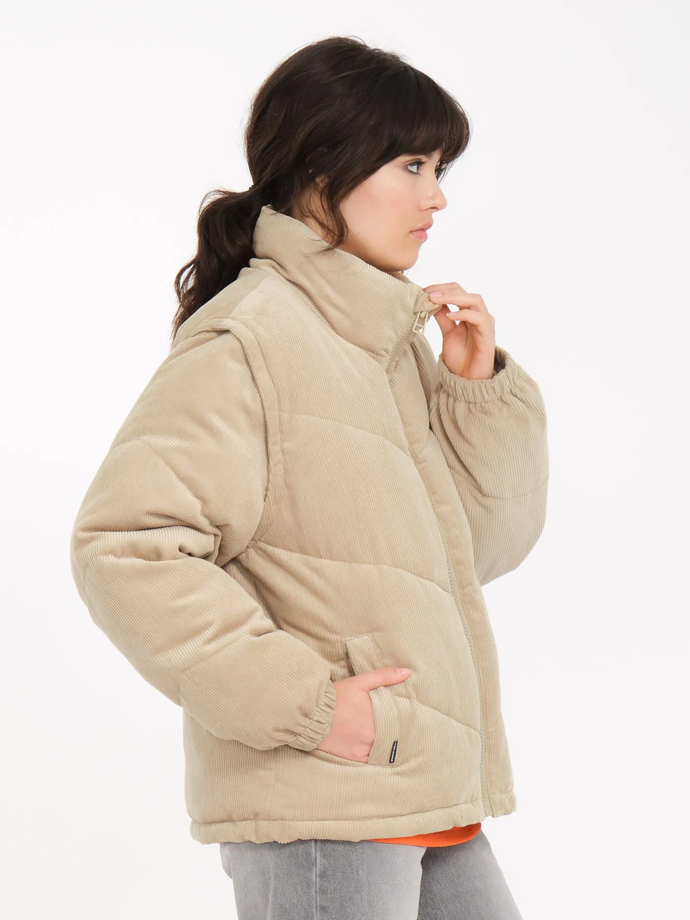 Cord'N Puff Jacket - KHAKI
