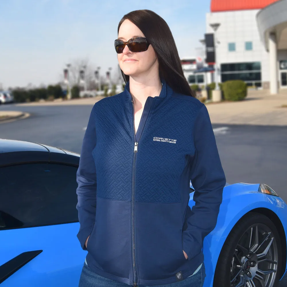 Corvette Ladies' Quilted Navy Jacket