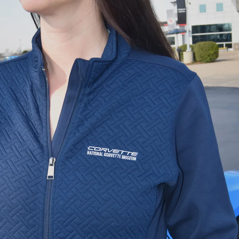 Corvette Ladies' Quilted Navy Jacket