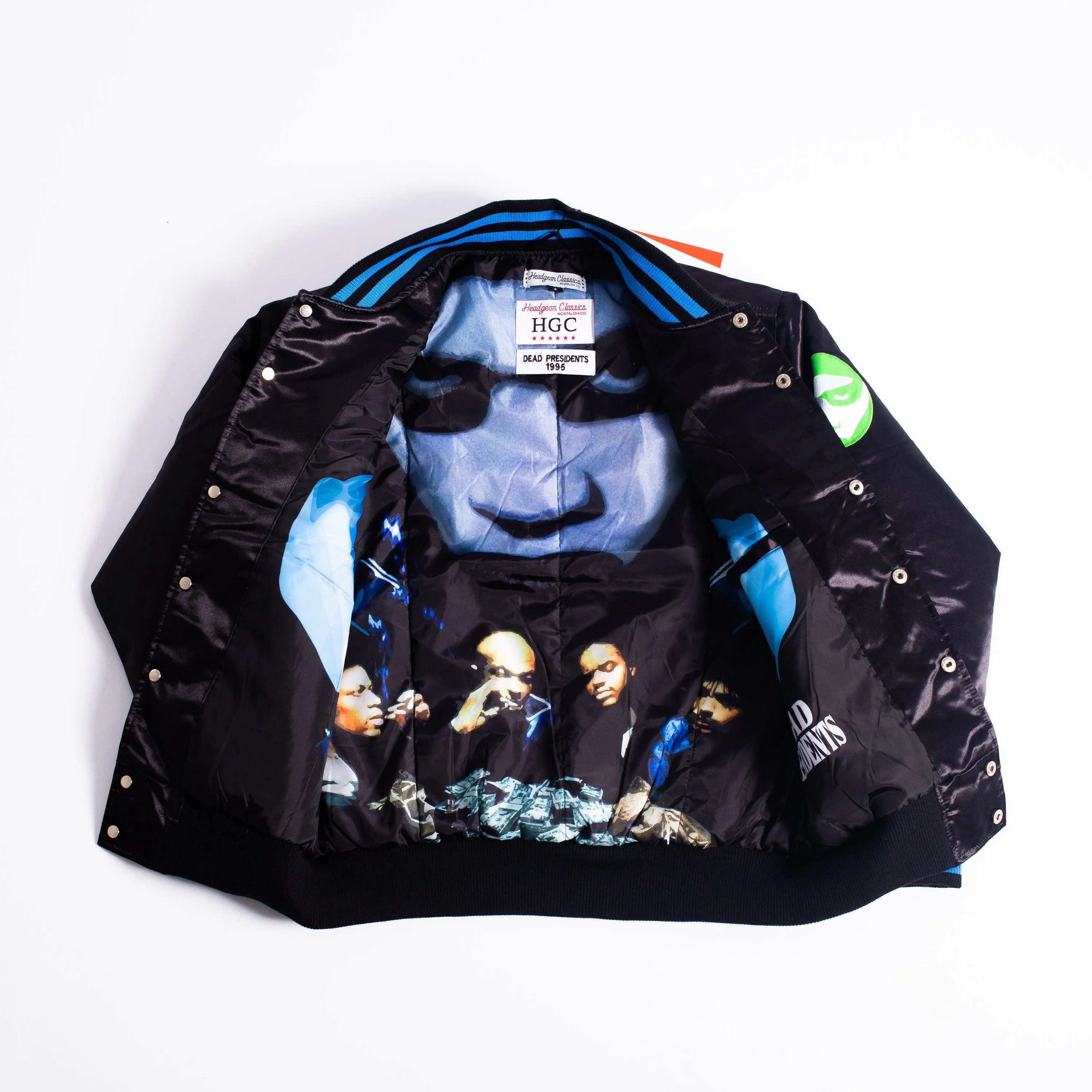 DEAD PRESIDENTS SATIN JACKET GREEN/BLACK