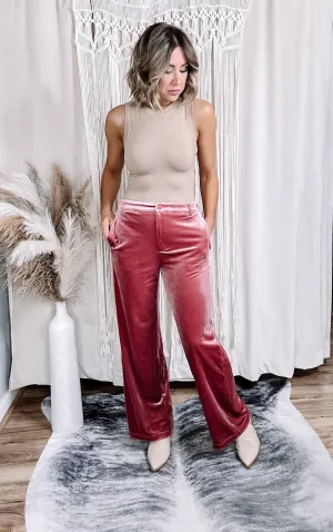 Deep Rose Velvet Trousers