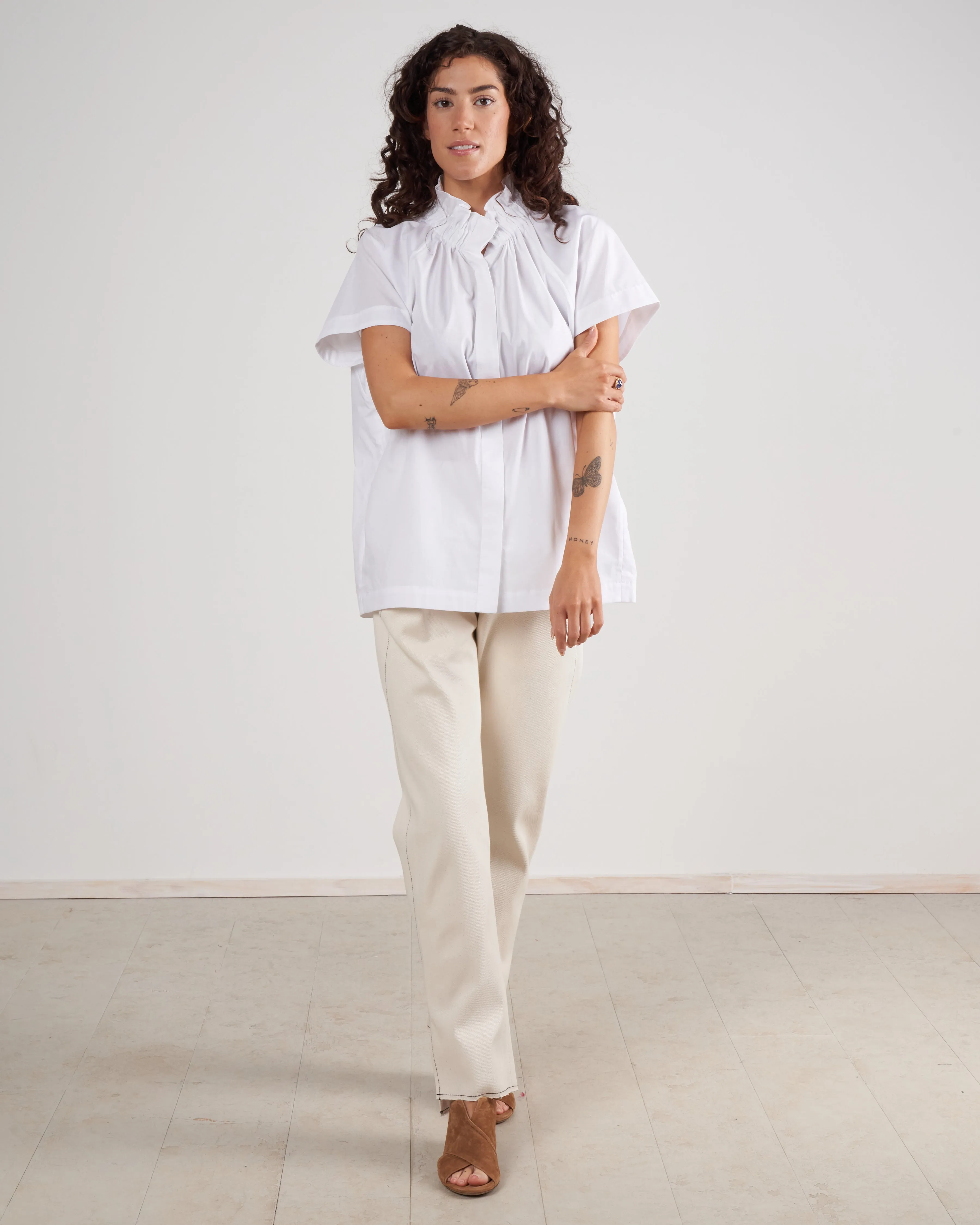 denim elli pant - ecru eco denim