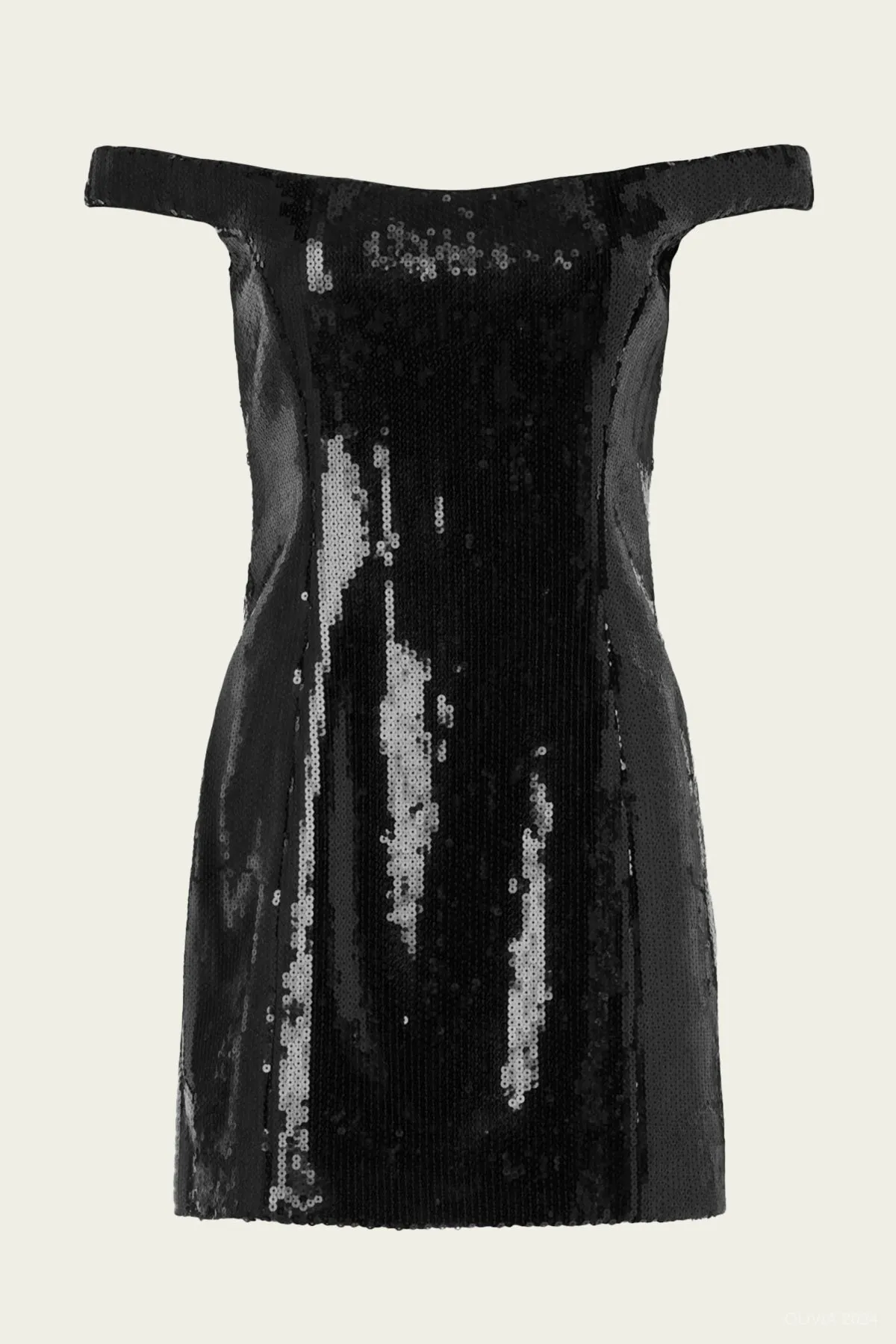 Dianne Sequin Mini Dress in Black