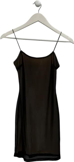 Edikted Black Lolita Mesh Mini Dress UK S