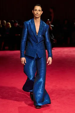 Electric Blue Wide Leg Trousers