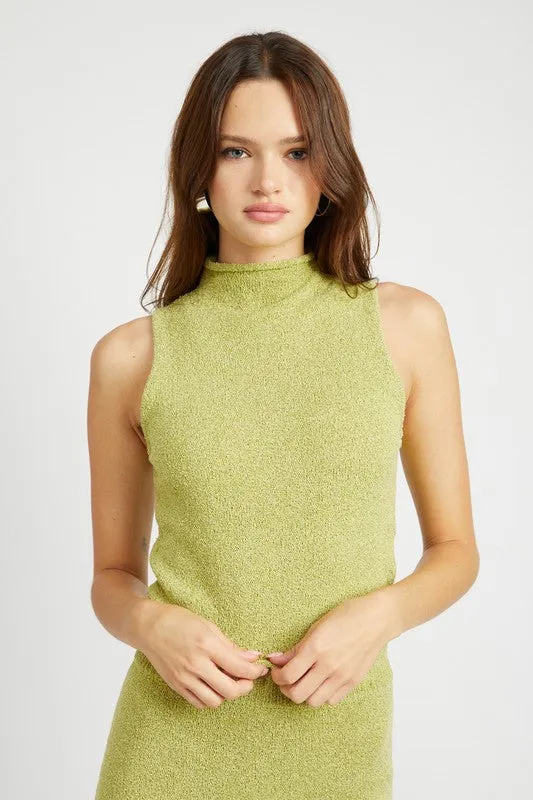 Emory Park SLEEVELESS TURTLE NECK KNIT TOP