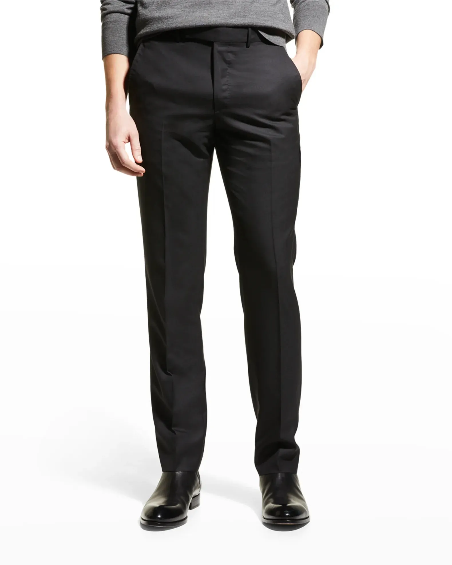 ERMENEGILDO ZEGNA - "MICRONSPHERE" Black Premium Dress Pants - 34W (50EU)