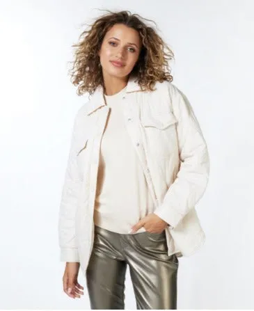 EsQualo Quilted Jacket, Off White
