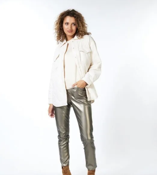 EsQualo Quilted Jacket, Off White