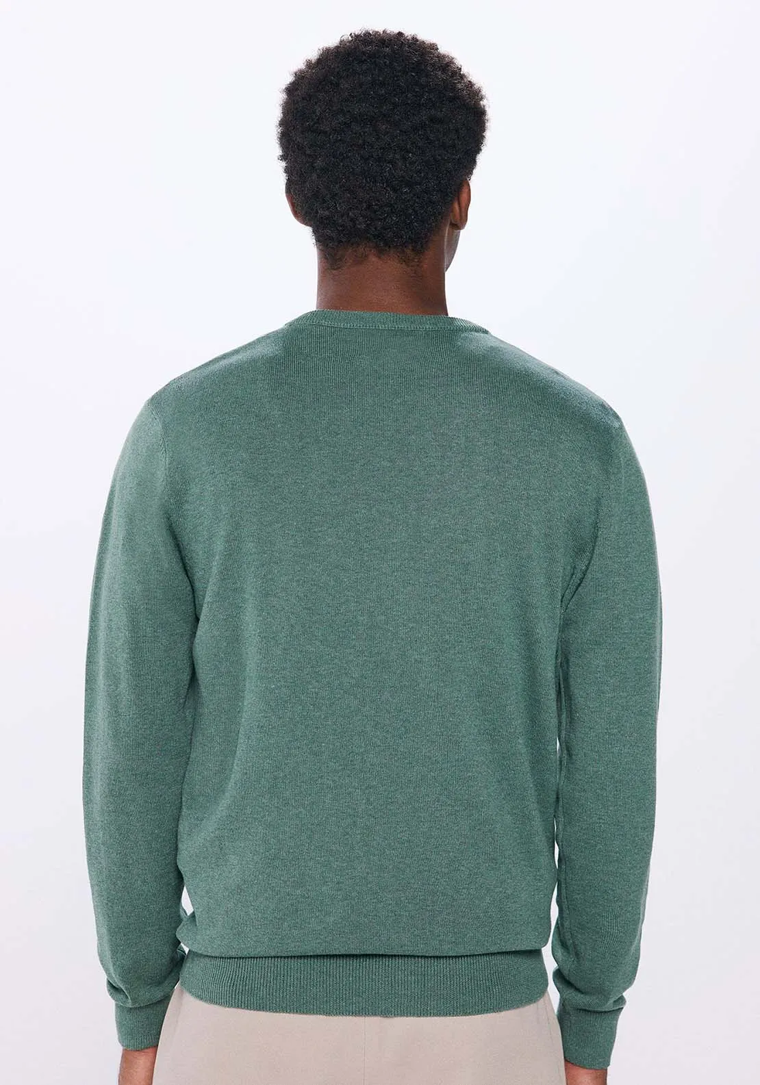 Essential V-neck jumper - Green