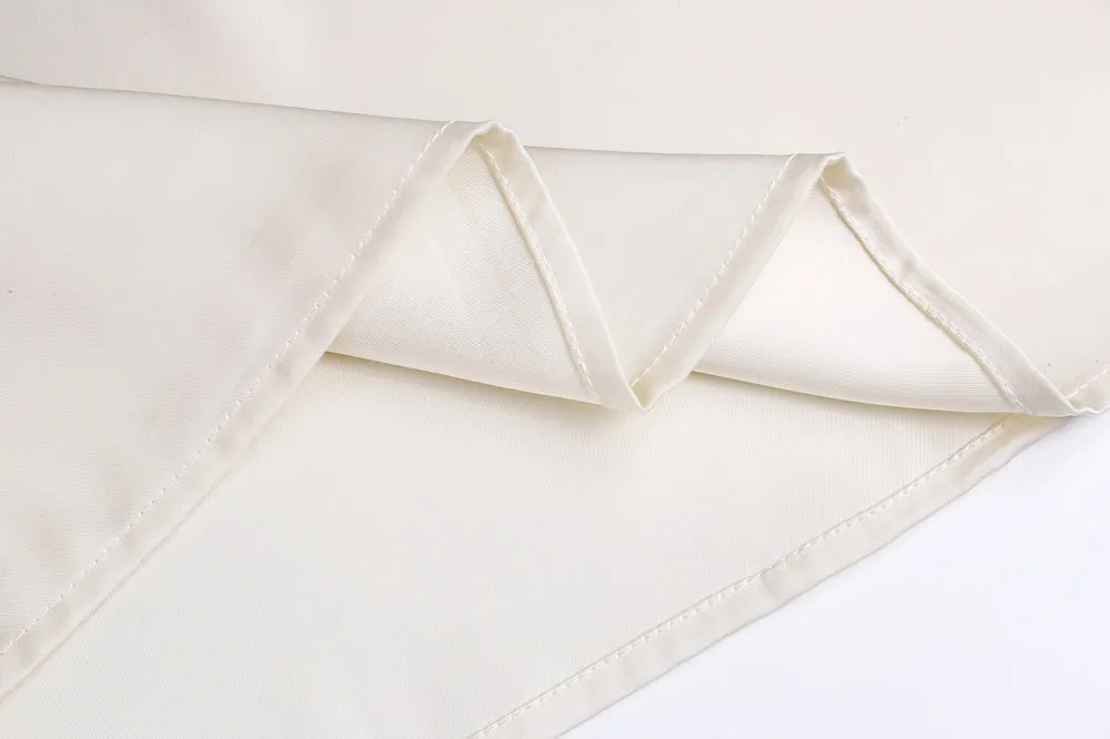 Feminine Solid Color Satin Blouse with Lace Details