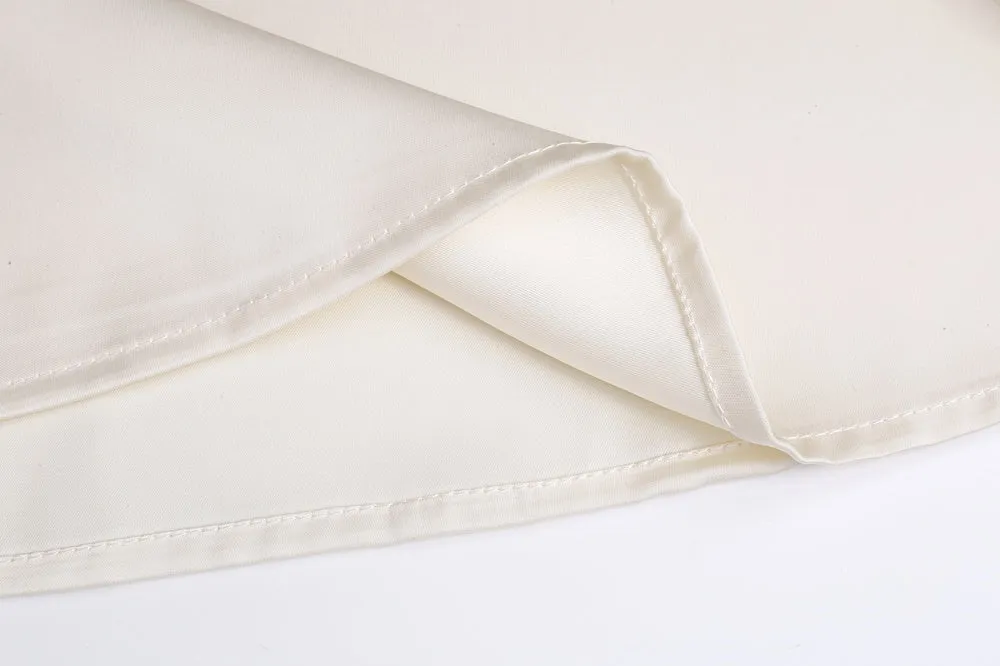 Feminine Solid Color Satin Blouse with Lace Details