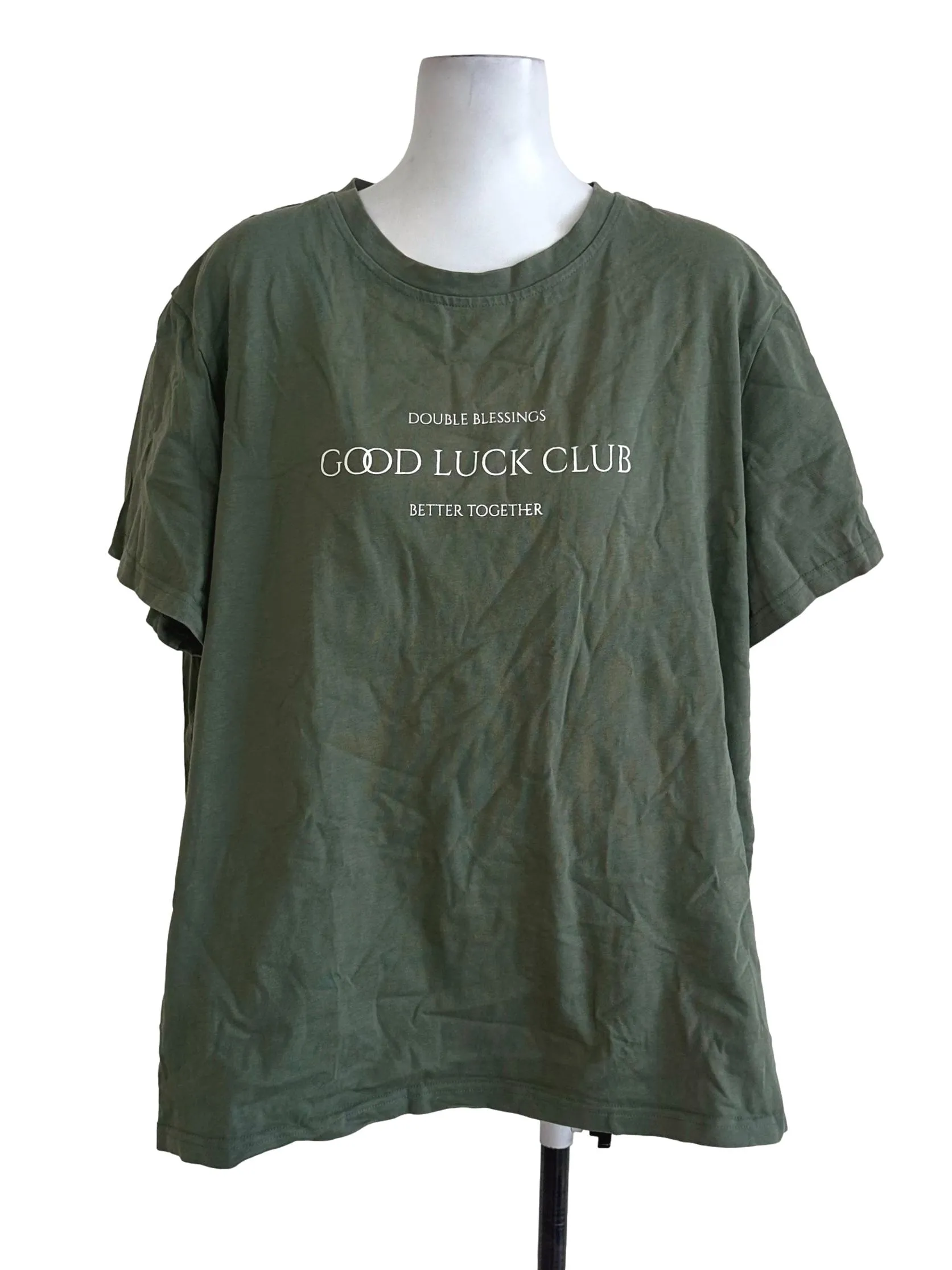Forest Green Plain Graphic Tee Top TTR