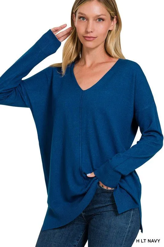 Front Seam Knit Top